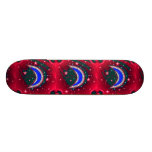 Electrifying Night Crescent Moon & Stars Skateboard Decks