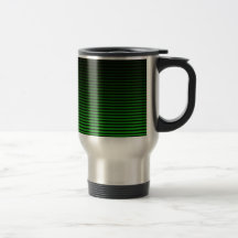 Electro Green Stripe Design Coffee Mugs
