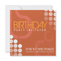 Electro Grunge Dance Party Birthday Invitation