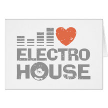 Electro House Greeting Card