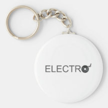 Electro - Music turntable vinyl record DJ Clubber Keychains