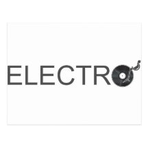 Electro - Music turntable vinyl record DJ Clubber Postcard