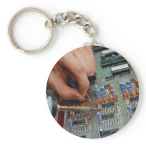 Electronic circuit board assembly key chain