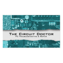 Electronic Circuits Tearaway TurquoisBusiness Card