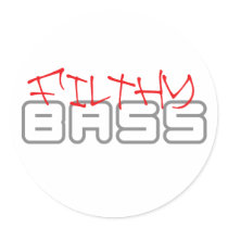 Electronica Rave Dubstep Electro Drum and Bass Round Stickers