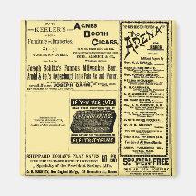 Electrotyping & Cigars Newspaper Advertisement Refrigerator Magnets