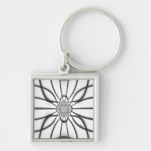 Élégance de relief Keychain en verre souillé Porte-clés