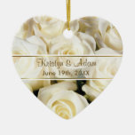 Élégance de rose blanc - personnaliser décoration de noël