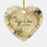 Élégance de rose blanc - personnaliser ornements de noël