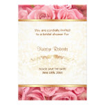 Élégance de rose de rose - douche invitations personnalisées