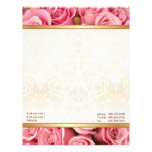 Élégance de rose de rose en-tête de lettre