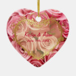 Élégance de rose de rose - personnaliser décorations pour sapins de noël