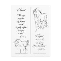 Elegance Eloquent Horse Bookmark Post Card