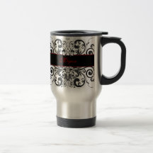Élégance foncée customisée mugs à café