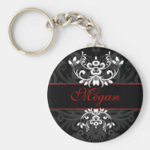 Élégance foncée customisée porte-clefs