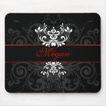 Élégance foncée customisée tapis de souris