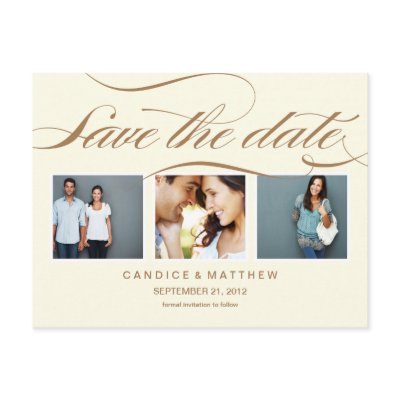 ELEGANCE | SAVE THE DATE ANNOUNCEMENT POSTCARDS by FINEandDANDY