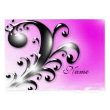 Élégance sur le carte de visite rose