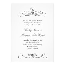 elegant 04 invitation - Black