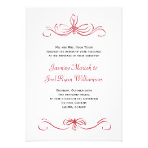 elegant 04 invitation - Red