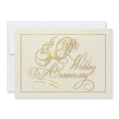 Elegant 50th Anniversary Invitations - Inexpensive by SquirrelHugger