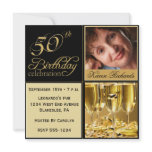 Elegant 50th Birthday Party Invitations