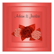 ELEGANT ALLRED ROSES WEDDING INVITATION