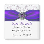Elegant Amethyst Jewel Save the Date Magnet
