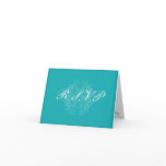 Elegant and formal turquoise RSVP Card