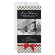 Elegant and Modern Birth Announcement Photo Greeting Card