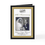 Elegant Anniversary Party Custom Card (gold)