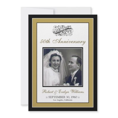 Elegant Anniversary Party Custom Invitation (gold) by BeezKneez