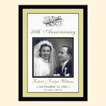 Elegant Anniversary Party Invitation (champagne) invitations