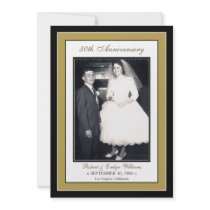 Elegant Anniversary Party Invitation (gold)