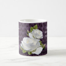 Elegant Anniversary White Roses Mug
