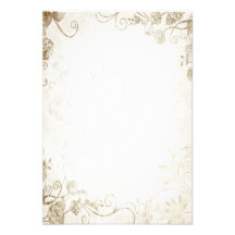 Elegant Antique Gold Vintage Wedding Custom Invite
