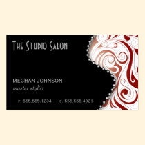 Elegant Appointment Business Card Crimson business cards