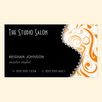 Elegant Appointment Business Card Orange business cards
