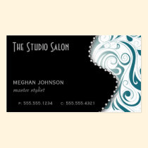 Elegant Appointment Business Card Teal business cards