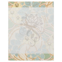 elegant art nouveau summer floral pattern flyers