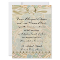 elegant art nouveau summer floral pattern announcements