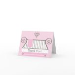Elegant Baby Crib Baby Shower Thank You Note Card