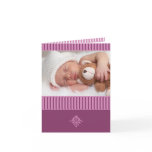 Elegant Baby Girl Birth Announcement Photo Card