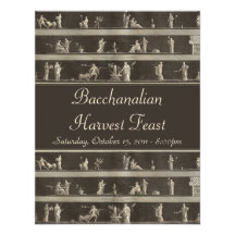 Elegant Bacchanalian Harvest Feast Neo-Classical Personalized Invite