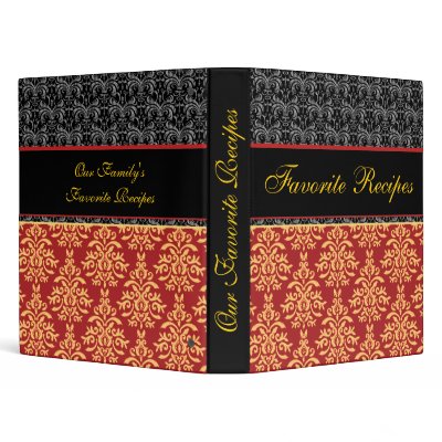 Elegant Baroque Damask Favourite Recipes Cookbook by AntiqueImages