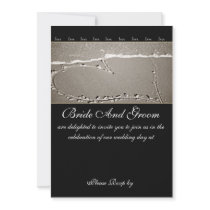 Elegant Beach Love Heart Wedding Invitation