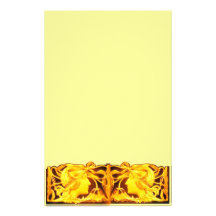 ELEGANT BEAUTY golden yellow Custom Stationery