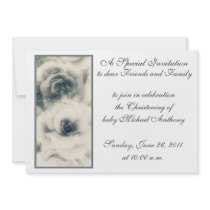 Elegant Begonias, floral Invitation template