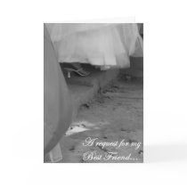 Elegant "Best Friend, Maid of Honour" Request Card
