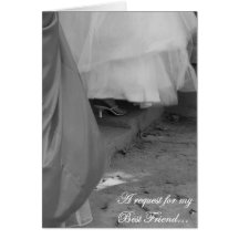 Elegant Best Friend Maid of Honour Request Card